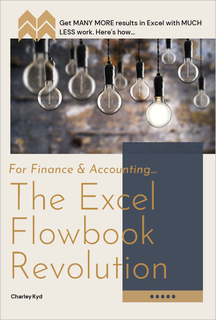 The cover of the flipbook training named "The Excel Flowbook Revolution."